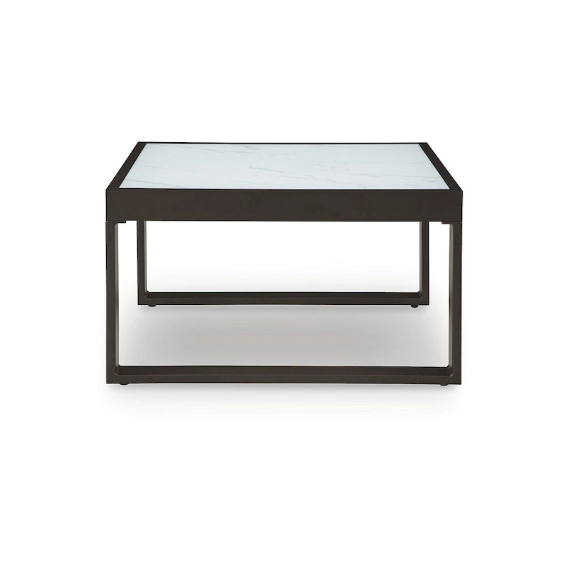 Signature Design by Ashley Beachloft Black/Gray Outdoor Coffee Table - 30 W x 30 D x 18 H