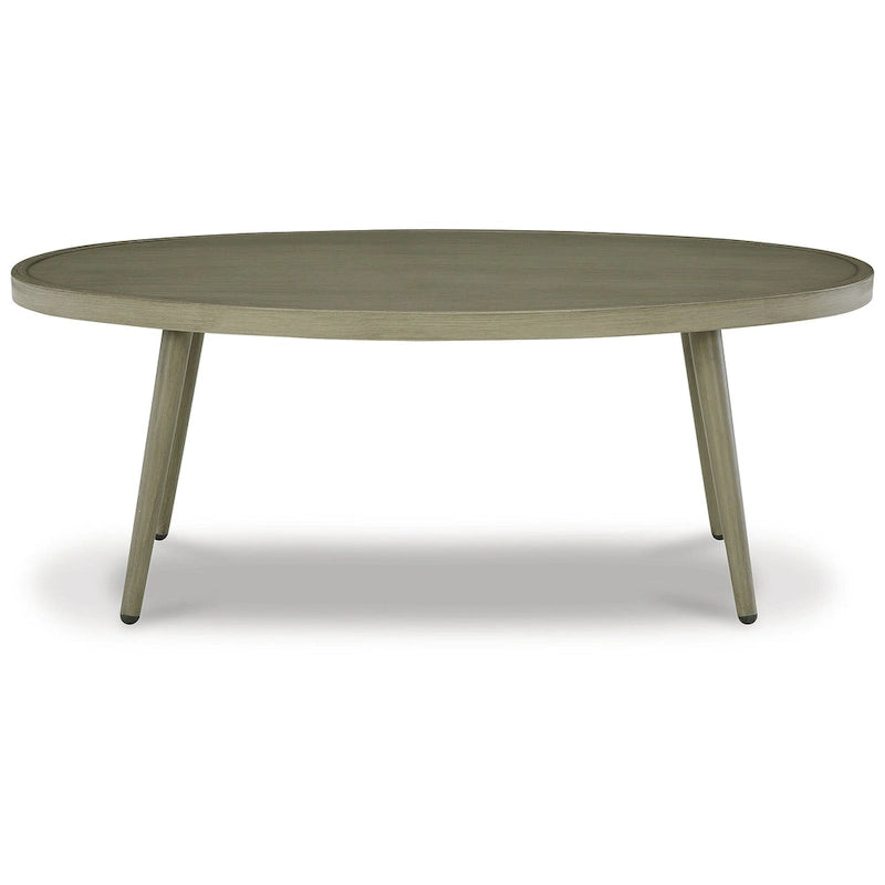 Signature Design by Ashley Swiss Valley Brown 3-Piece Outdoor Occasional Table Package - 48  W x 30  D x 18  H