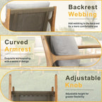 7-seater Modern Outdoor Acacia Wood Sofa Set with Sleek Coffee Table and Removable Cushions