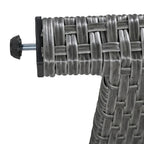 5-Piece Outdoor Rattan Sectional Sofa Set with Dining Table, Bench, and 2 Extendable Side Tables