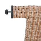 5-Piece Outdoor Rattan Sectional Sofa Set with Dining Table, Bench, and 2 Extendable Side Tables