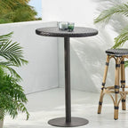 Outdoor 26  Round PE Rattan Bar Table