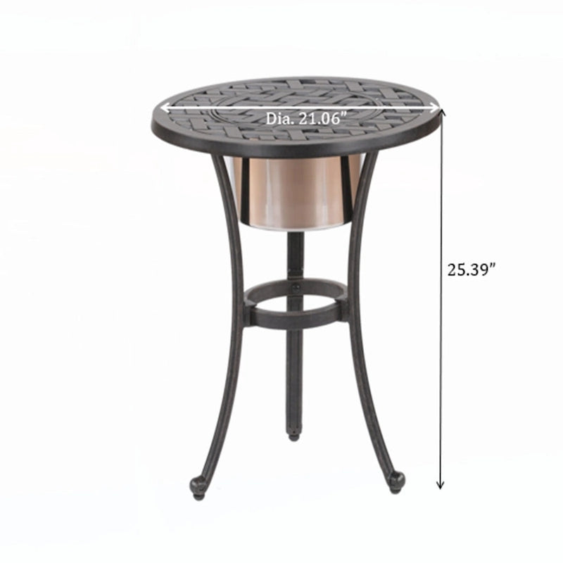 21  Round Aluminum Bistro Table