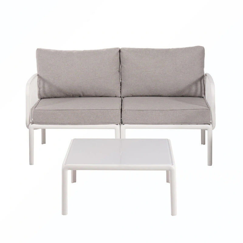 5PCS Plastic Rattan Sofa Set With Cushion