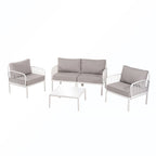 5PCS Plastic Rattan Sofa Set With Cushion