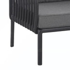 5PCS Plastic Rattan Sofa Set With Cushion