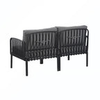 5PCS Plastic Rattan Sofa Set With Cushion