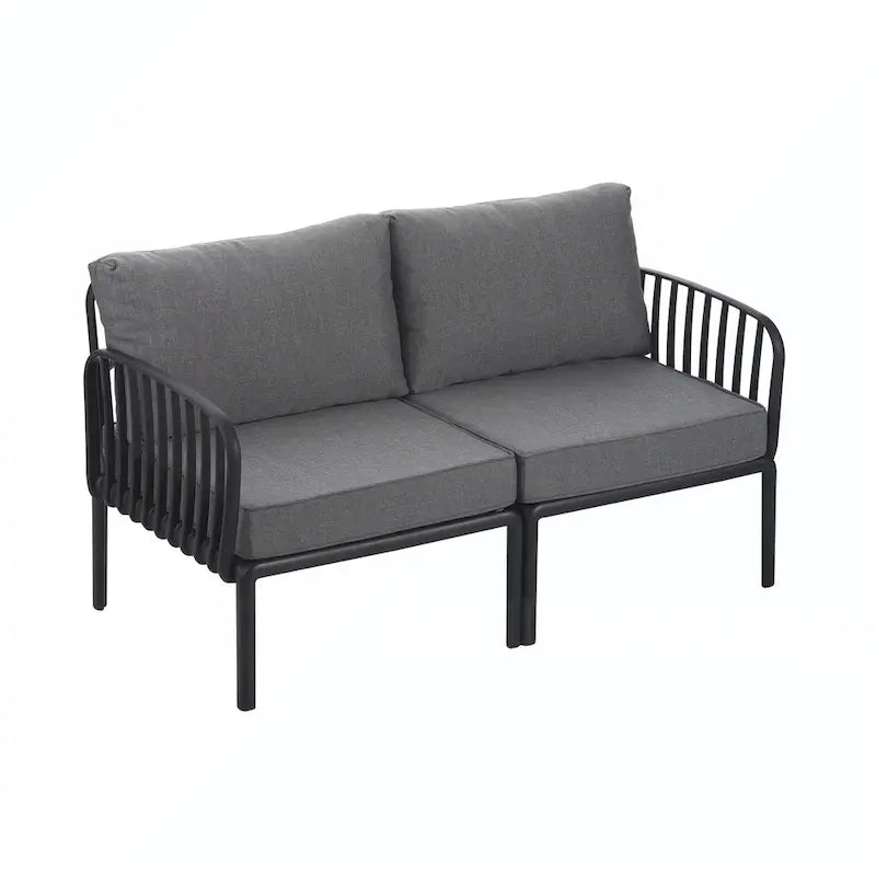 5PCS Plastic Rattan Sofa Set With Cushion