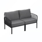 5PCS Plastic Rattan Sofa Set With Cushion