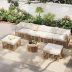 7PCS Outdoor Rattan Sectional Sofa Set With Cushions