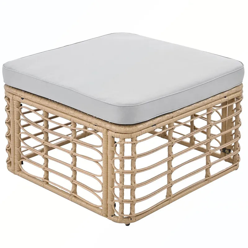 7PCS Outdoor Rattan Sectional Sofa Set With Cushions