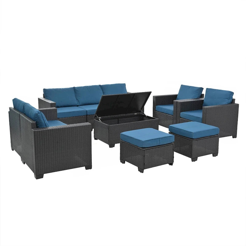 10 Piece PE Rattan Patio Furniture Set