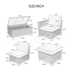 10 Piece PE Rattan Patio Furniture Set