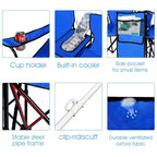 Portable Folding Picnic Double Chair with Umbrella Table Cooler Beach