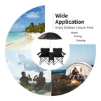 Portable Folding Picnic Double Chair with Umbrella Table Cooler Beach