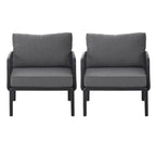 ( SET OF 2 ) Outdoor Patio Club Chair, Modern Patio Furniture, Waterproof Thick Cushion Deep Seating for Porch, Balcony