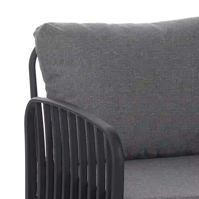 ( SET OF 2 ) Outdoor Patio Club Chair, Modern Patio Furniture, Waterproof Thick Cushion Deep Seating for Porch, Balcony