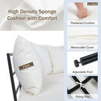 Half-Moon Patio Sofa Set with Coffee Table, All-Weather Curved Outdoor Furniture Set with Padded Seats and Backrest