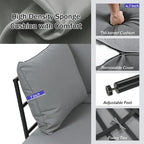 Half-Moon Patio Sofa Set with Coffee Table, All-Weather Curved Outdoor Furniture Set with Padded Seats and Backrest