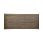 Leslee Outdoor Dining Table, Brown Top, Black Wood Rectangular 79 Inch