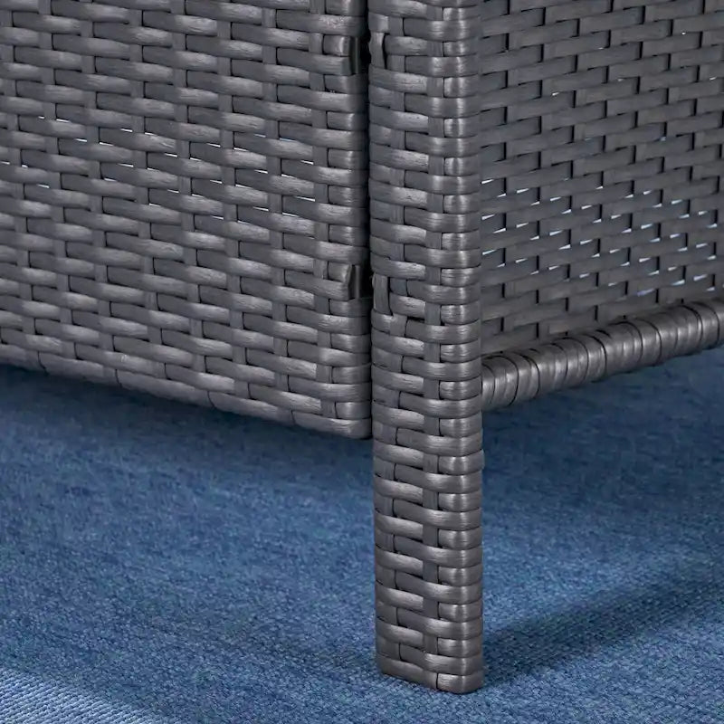 St. Lucia Outdoor 7 Seater Wicker Chat Set with Fire Pit by Christopher Knight Home