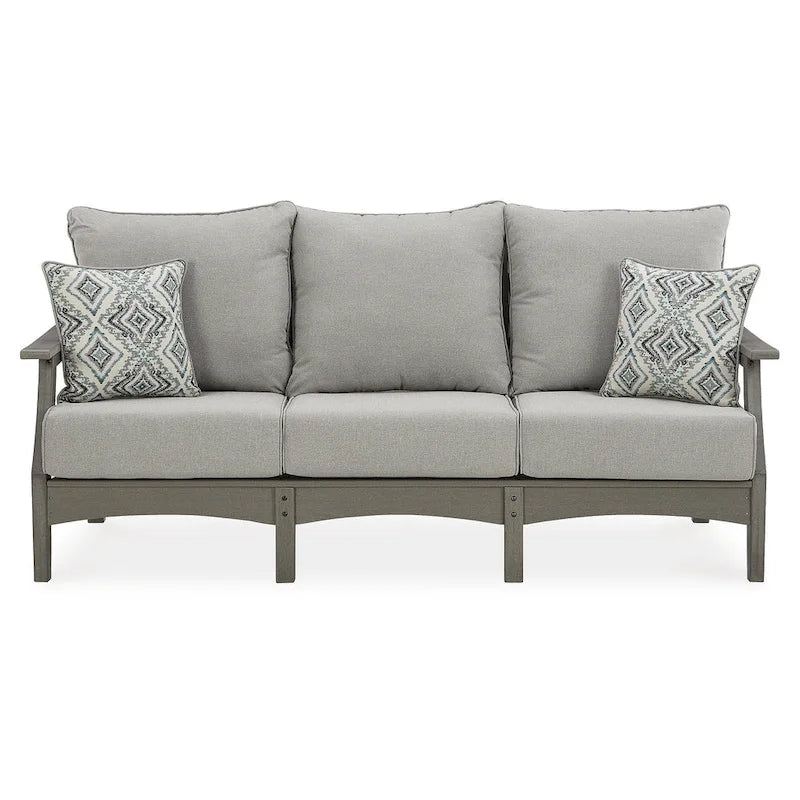 Signature Design by Ashley Visola Gray 3-Piece Outdoor Package - 80 W x 33 D x 37 H