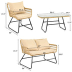 4 - Person Seating Group with Cushions