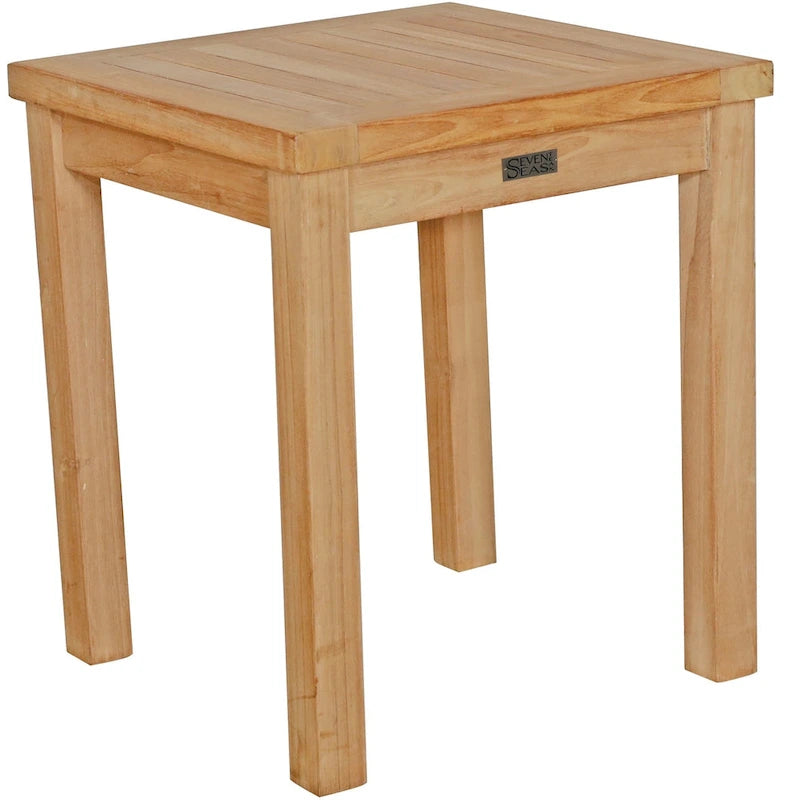 Seven Seas Teak Santa Monica Outdoor Teak Wood Patio End Table