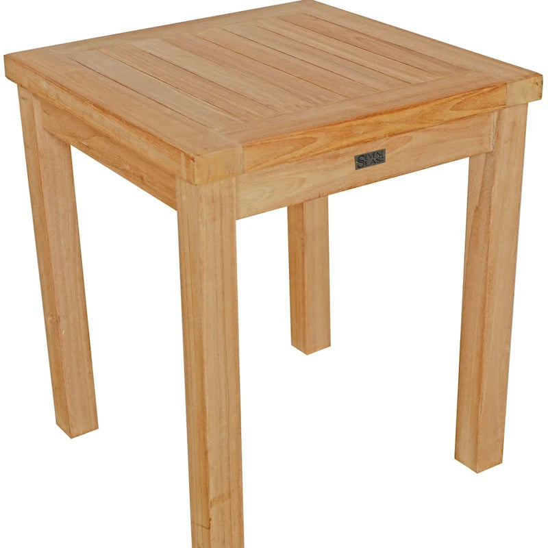 Seven Seas Teak Santa Monica Outdoor Teak Wood Patio End Table