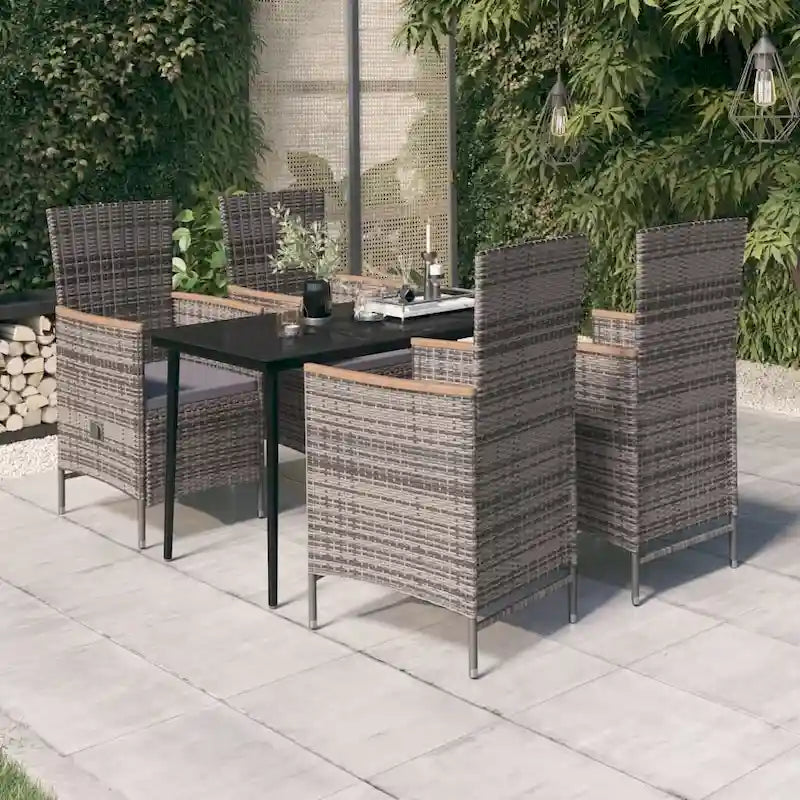 vidaXL Patio Dining Set 3/5/7 Piece Multi Colors 31.5 /55.1  Table Length