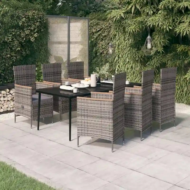 vidaXL Patio Dining Set 3/5/7 Piece Multi Colors 31.5 /55.1  Table Length