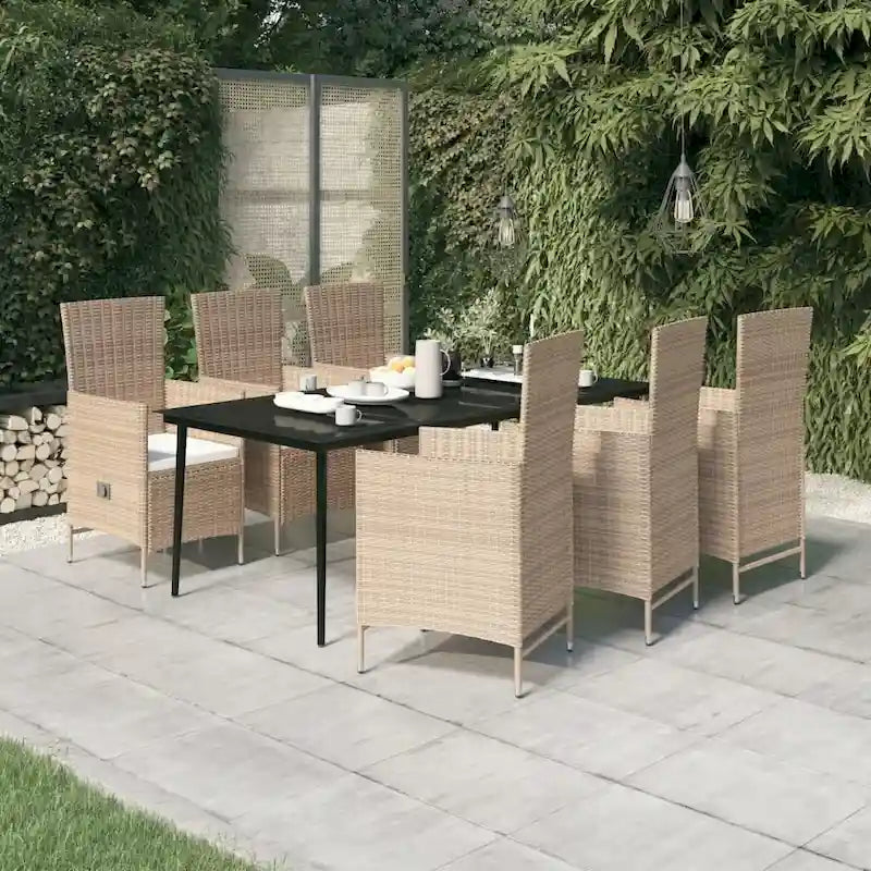 vidaXL Patio Dining Set 3/5/7 Piece Multi Colors 31.5 /55.1  Table Length