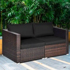 Costway 4PCS Patio Rattan Corner Sofa Sectional Furniture - See Details