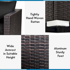 Costway 4PCS Patio Rattan Corner Sofa Sectional Furniture - See Details