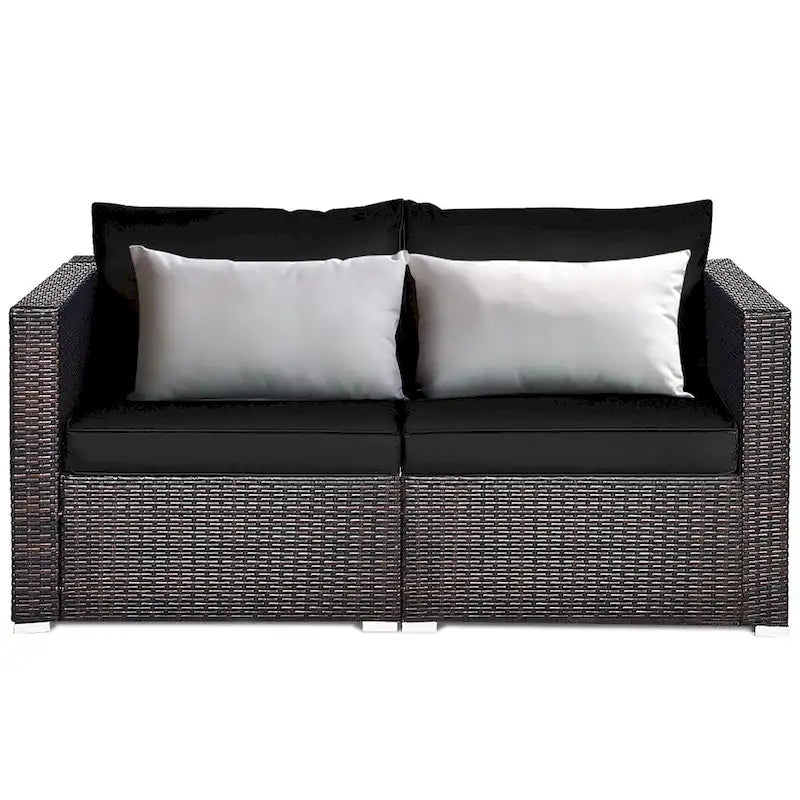 Costway 4PCS Patio Rattan Corner Sofa Sectional Furniture - See Details