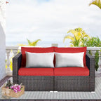 Costway 4PCS Patio Rattan Corner Sofa Sectional Furniture - See Details
