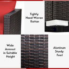 Costway 4PCS Patio Rattan Corner Sofa Sectional Furniture - See Details