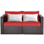 Costway 4PCS Patio Rattan Corner Sofa Sectional Furniture - See Details
