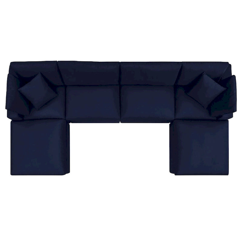 Commix 6-Piece Sunbrella Outdoor Patio Sectional Sofa