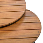 6-Piece Outdoor Sectional Sofa Set with Nesting Tables and Cushion