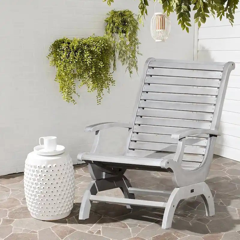 Eucalyptus Wood Outdoor Chaise Lounge