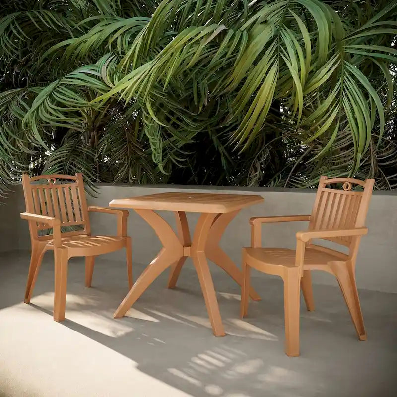 Windsor Chairs and Marcella Table 3-Piece Outdoor Dining Set