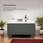 7-Piece PE Rattan Wicker Outdoor Patio Sectional Sofa Set with Cushions and Coffee Table