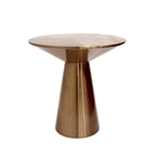 Pasargad Home Lorenzo Stainless Steel Round Side Table, Rose Gold