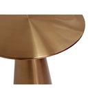 Pasargad Home Lorenzo Stainless Steel Round Side Table, Rose Gold