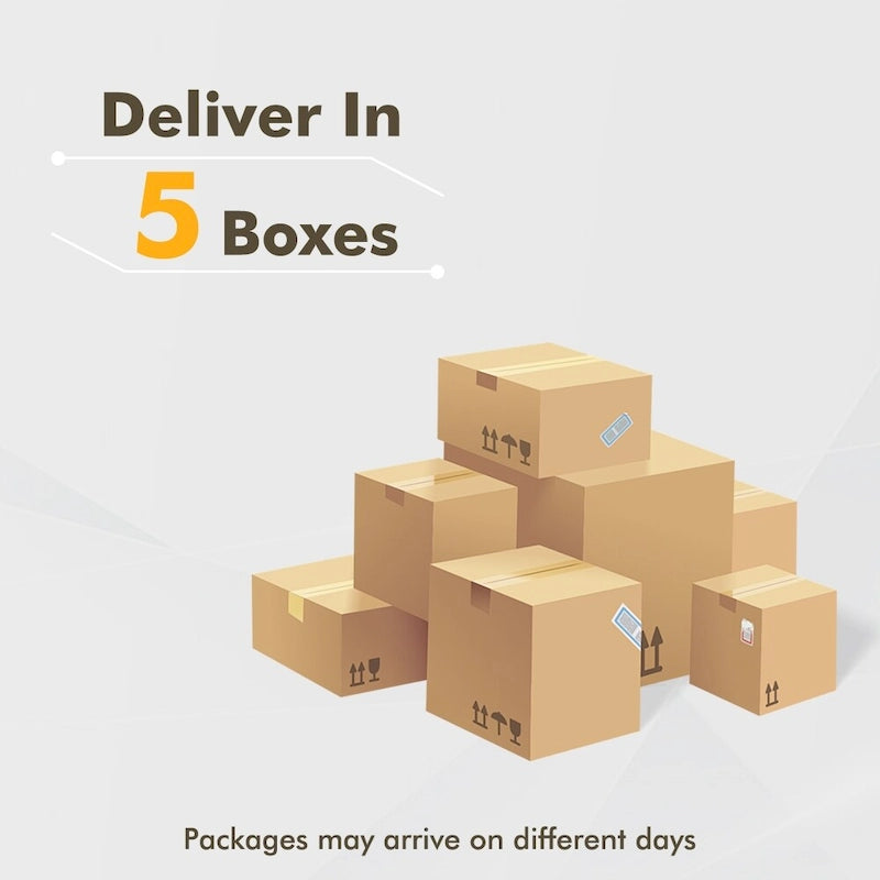 HOOOWOOO 10-piece Rattan Wicker Sectional Sofa Patio Furniture Set with Fire Pit Table