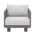 Cancun Aluminum Sofa Set with Silver Cushion