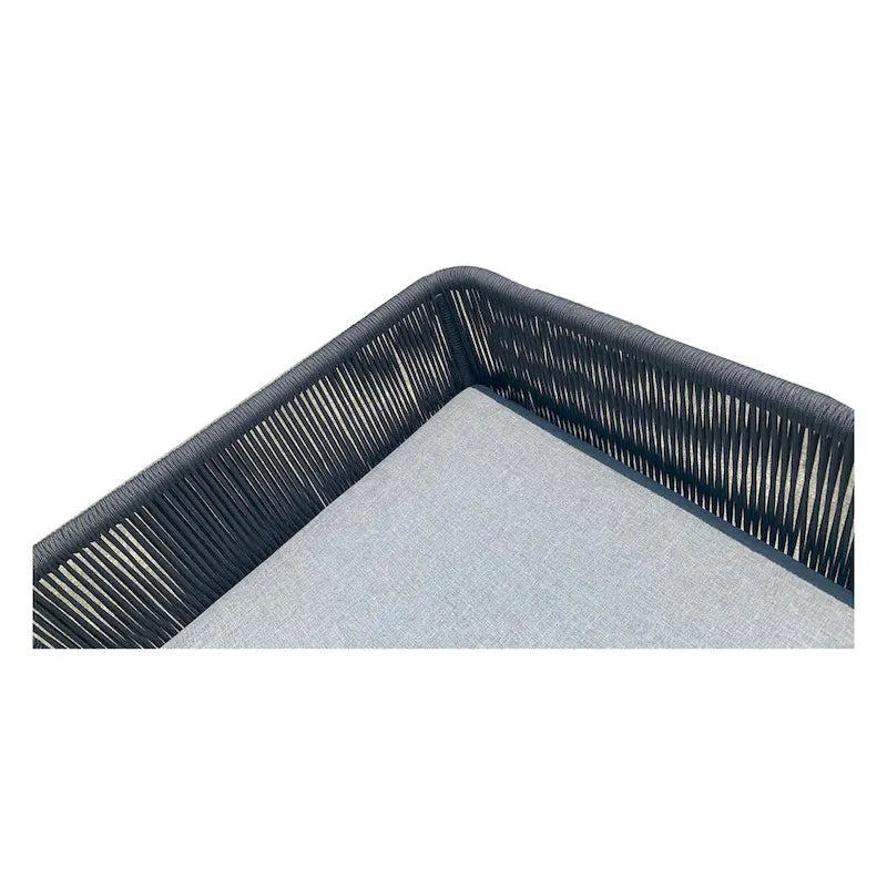 Cancun Aluminum Sofa Set with Silver Cushion