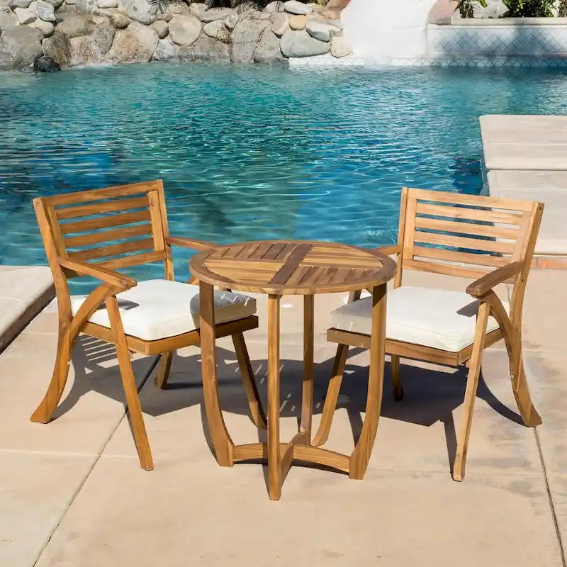 Coronado Acacia Wood Bistro Set Teak Finish