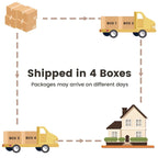 XIZZI 8-piece Outdoor Furniture Wicker Sofa Set with Fire Pit